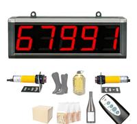Digital Counter 5 Digits with Remote Control, 12V LED Display, Power-Off Memory, Counts Up To 99999 for Factories and Production Lines