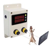 Digital counter Customer Traffic Counter, Bidirectional with 2 Sensor, Sensing Distance 9.6ftCounting Range:0~99999, With In/out Direction Recognition, for Parks, Supermarkets