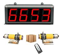 Digital counter Digital LED Counter with Remote Control, 4-Digit Display Counts Up to 9999, 5M Sensing Distance, Ideal for Industrial and Commercial Use