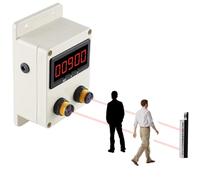 Digital counter Digital People Counter, Bidirectional Visitor Tracker, High Capacity Counting from -19999 to 99999, 3M Sensing Range, Ideal for Retail Spaces and Public Venues