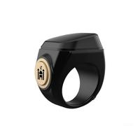 Digital Counter Finger Ring, Electronic Rechargeable Waterproof Tasbih Counter With 40MAh Battery, 3 Sizes For Zikr & Muslim Prayer Practices(20mm Black)