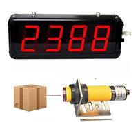Digital counter Infrared with LED Display, 4-Digit Industrial Counter Up to 9999, Production Line Counting System with Photoelectric Sensor
