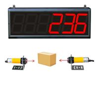 Digital counter Laser Sensor Counter LED, 4 Digital Digit Counter, 4in Led Display Counter, with Remote Control, Infrared Detection Distance Is 5M, Up to 999999 Can Use Production Line Coun