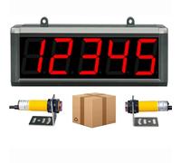 Digital counter Led, 5 Digital LED Display Counter, Sensor Distance 0-5M, Count Up To 99999, with Remote Control, Power-Off Memory Function, for Factories, Production Line