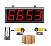 Digital counter Production Line Counter, 5-LED Digital Display Counter with Remote Control, 5m Sensing Distance and 2-way Recognition Function, Power Off Memory Function, High Precision, for