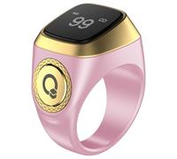 Digital Counter Ring, Smart Tasbih Zikr 0.8 In, Metal & Plastic, App Counting Finger, Clear Display, Prayer Reminder