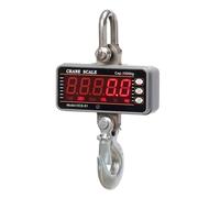 Digital Crane Scale 1000kg/2200lbs, Heavy Duty Hanging Scale with Remote Control & LED Display for High Precision Industrial Weighing(Silver,1000KG/500G)