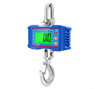 Digital Crane Scale 1000kg With Lcd Backlit Display, Heavy Duty Hanging Scale For Industrial Warehouse, Dustproof Aluminum Alloy Hook Scale Kg/lb(blue)