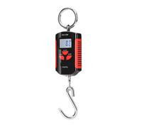 Digital Crane Scale 200kg 300kg 500kg LCD Luggage Scale Heavy Duty Hanging Hook Scales Portable Stainless Steel Easy to Read Data(200kg Red)