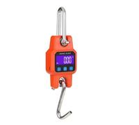 Digital Crane Scale, 300kg/50g -Compatible Crane Scale Rechargeable Portable Hanging Industrial Hook Scales Stainless Steel with 4.0 BT USB(Oranje)