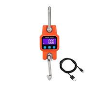 Digital Crane Scale 300kg 50g USB Rechargeable Digital Scale Portable Hunting Scale Mini Lifting Crane Scale Industrial Hanging Electronic Scale(Oranje)