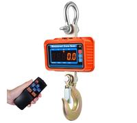 Digital Crane Scale 6600lbs/3000kg Capacity, Heavy Duty Industrial Hanging Scale with Remote Control, Rechargeable Waterproof LED Display, Hook & Shackle for Lifting