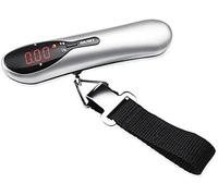 Digital Crane Scale, Digital Hanging Scale, 50kg/110lb Suitcase Scale Pocket Mini Luggage Scale Travel Bag Hanging Scales Electronic Balance Weight(Silver)