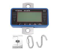Digital Crane Scale - Industrial Hanging Scale With 1100 lb 500 kg Capacity, Steel Hook, Cast Aluminum Alloy Casing And 4 Inch Backlit LCD Display For Construction, Orange (500KG- English - Blue)