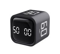 Digital Cube Timer, Gravity Sensor, Large LED Display, Countdown/Countup, Black, Kitchen, Cooking, Baking, Classroom, Teaching, Work, Study Timer