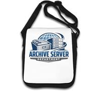 Digital data archive department logo design Shoulder Bag White