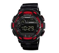 Digital Date Watch Electronic Men Mens LED Watch Sport Watch Sports Watch The Android (Red, One Size)