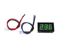 Digital DC Ammeter 0-10A | 0.56" Display Panel for Car/Solar/LED | 9.99A Upper Limit with Overcurrent Protection | Red Blue Green Yellow, 1% Accuracy (Font backlight green)