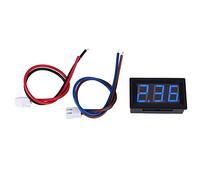 Digital DC Ammeter 0-10A | 0.56" Display Panel for Car/Solar/LED | 9.99A Upper Limit with Overcurrent Protection | Red Blue Green Yellow, 1% Accuracy (Font backlight blue)