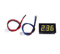 Digital DC Ammeter 0-10A | 0.56" Display Panel for Car/Solar/LED | 9.99A Upper Limit with Overcurrent Protection | Red Blue Green Yellow, 1% Accuracy (Font backlight yellow)
