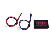 Digital DC Ammeter 0-10A | 0.56" Display Panel for Car/Solar/LED | 9.99A Upper Limit with Overcurrent Protection | Red Blue Green Yellow, 1% Accuracy (Font backlight red)