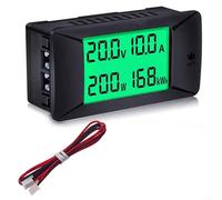 Digital DC Panel Voltmeter Ammeter Watt Meter| LCD Display for Voltage Current Power Energy Monitoring| Reverse Indication| Embedded Install for Solar PV Inverter(D)
