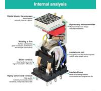 Digital Delay for Relay 12V DC 0.1S-99H Adjustable Timer with LED Display for Automation and Industrial Control Equipment (8-Pin and 14(8-PIN)