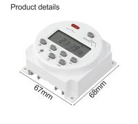 Digital Delay for Relay with LCD Timer Switch, 12V DC 16A, Programmable Weekly/Daily for Street Light Power Supply, No Waterproof Box