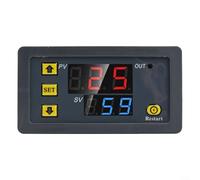 Digital Delay Relay, DC12V/24V AC110V/220V 20A Adjustable Timer Switch with LED Display for Cycle Control in Industrial Automation