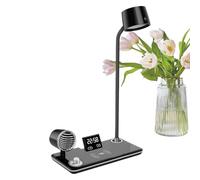 Digital Desk Light - LED Table Lamp With Time Display Screen, Wireless Phone Charging Base, Touch Control Brightness Adjustment, Fully Rotatable Modern Lighting Fixture | Office Study Bedroom Workspac