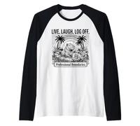 Digital Detox Capybara Cottagecore Hot Spring Raglan Baseball Tee