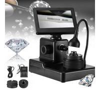 Digital Diamond Girdle Viewer 4.3 Inch LCD Digital MicroscopeMagnification 50-1000x with Led Fill Light Accurate Identification Biological Microscope Kit for Jewelry