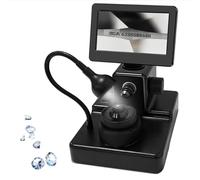 Digital Diamond Girdle Viewer, Diamond Girdle Microscope, 4.3 Inch LCD Digital Microscope, Biological Microscope Kit for Jewelry Inspection, Diamond Processing