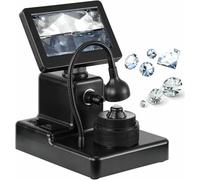 Digital Diamond Girdle Viewer, Diamond Inscription Viewer; LCD Digital Micrscope, 50-1000X Magnification, LED Fill Light for Observing Coins, Jewelry
