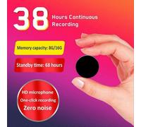 Digital Dictation Machine Mini Brooch Audio Recorder - 8 GB-SSZFV