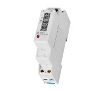 Digital DIN Rail AC Power Meter, DDS6619 18mm Single Phase 2 Wire Power Consumption Analog Energy Meter kWh AC 230V(Analog Load 60A)
