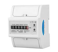 Digital DIN-Rail Electric Meter LCD Display Energy Meter 220V Single Phase 2 Wire 4P Electronic KWh Backlight Meter(5(30) A)