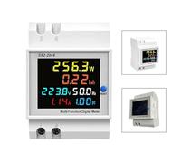 Digital DIN Rail Mount Power Consumption Monitor D52-2066 AC Voltage Tester and Current Measurement Device with Energy Usage Monitor, Electrical Panel Meter for(250-450V)
