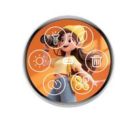 Digital Display Badge, Touch Screen Wearable Photo Button, Rechargeable Electronic Name Tag With Image Playback, Portable Brooch For Workplace Convention Exhibition Graduation Events