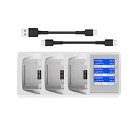 Digital Display Battery Charging Station Fast 3 Way Charging Manager Camera Adapter With Color Screen Intelligent Battery Management