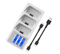 Digital Display Battery Charging Station Fast 3 Way Manager Camera Adapter With Color Screen Professional Charging Adapter