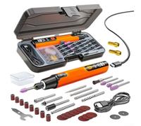 Digital Display Cordless Rotary Tool, 5.7V Rechargeable for mini Grinder with Non-Slip Handle and 30+ Bits for Detailed Engraving, Polishing and Drilling(Orange set)