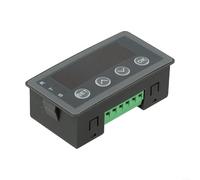 Digital Display Device for Analogue Input 0-10V 0-20mA 2-10V 4-20mA with Relay Output Adjustable Measuring Range for Temperature Pressure Level Industrial Meter DC6-25V Black