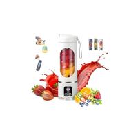 Digital Display Juicer,450ml Cordless Portable Juicer Blender For Shakes And Smoothies,Mini Electric Juice Cup,Smart Led Display,Usb Rechargeable,3speed Multi-Mode Juicermixer For Home/Travel/Office