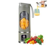 Digital Display Juicer, Multimode Juicer Blender, Diet-Friendly Portable Multimode Blender, USB Rechargeable Juice Shakes and Smoothies Blenders Small Blenders Mixing for Home Travel (Green 3.7V)