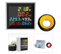 Digital display meter for voltage current power frequency with automatic saving and active power calculation for efficient energy management (300V)