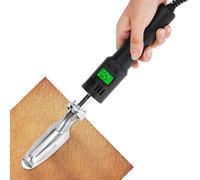 Digital Display Mini Leather Iron, Electric Leather Iron with Stainless Steel Head, Adjustable Temperature for Craft, Leather Repair, Crease Removal