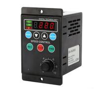 Digital Display Motor Controller 60W-120W AC Variable Regulator with Reversible Function for Fan Pump - Black 9x6x10cm(UX-52 120W)
