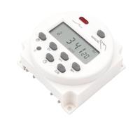 Digital Display Programmable Timer Switch with Weekly Schedule, 8 ON/OFF Settings, Countdown & Memory Backup for 24/110/220V, White
