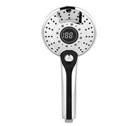 Digital Display Shower Head Handheld Showers, Temperature Controlled Shower Head 3 Colors Shower Head, Bath Shower Handset with LED Light 3 Spraying Mode Large Rain Water Saving